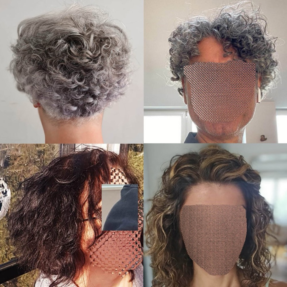 Dauerwelle und Locken-Styling vorher/nachher – mobile Friseurin Wien